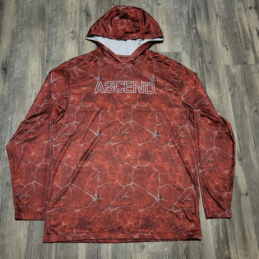 Ascend Hooded Shirt Lightweight Pullover Hoodie Athletic Jacket Size Medium